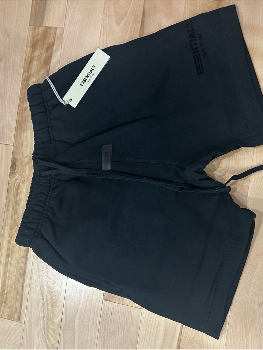 ESSENTIALS Men's Black Athletic Drawstring Shorts. Size Xs and S